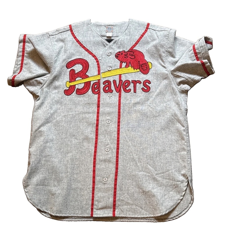 Ebbets Field Flannels Portland Beavers Large 100% Wool Baseball Jersey USA #16